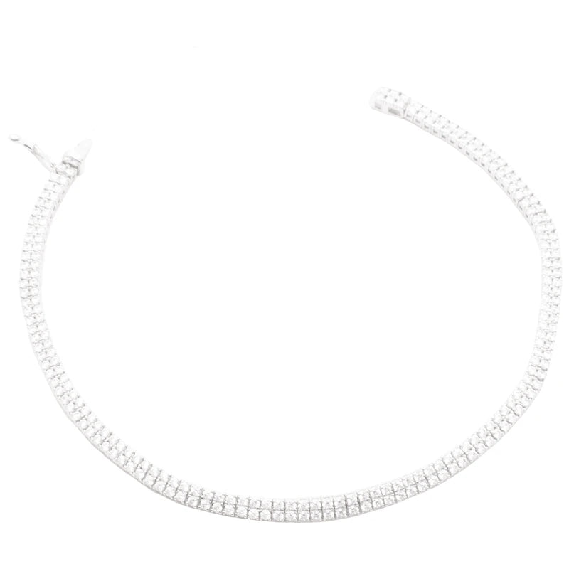 18K Gold Tennis Bracelet with Embellished Design