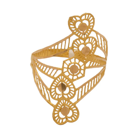 21K Gold Ring with Heart Design