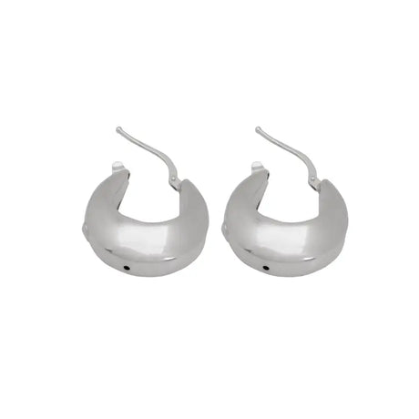 18K White Gold Earrings with Circular Design