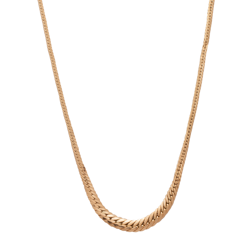 18K Gold Choker with Classic Woven Design