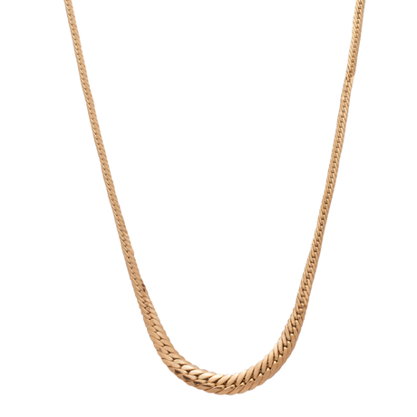 18K Gold Choker with Classic Woven Design