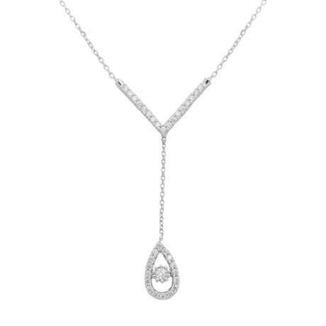 18K Gold Necklace with Water Droplet Design