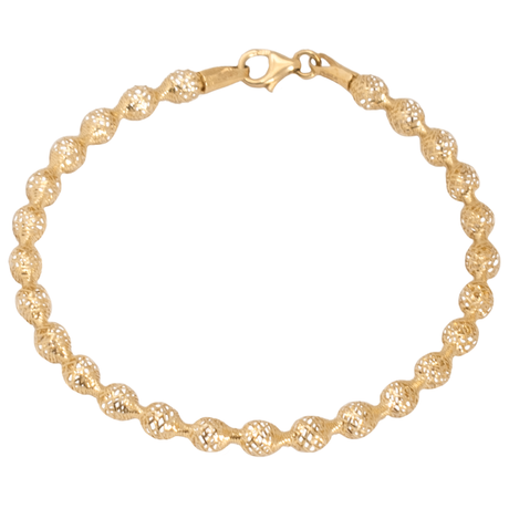 18K Gold Bracelet with Ball Design
