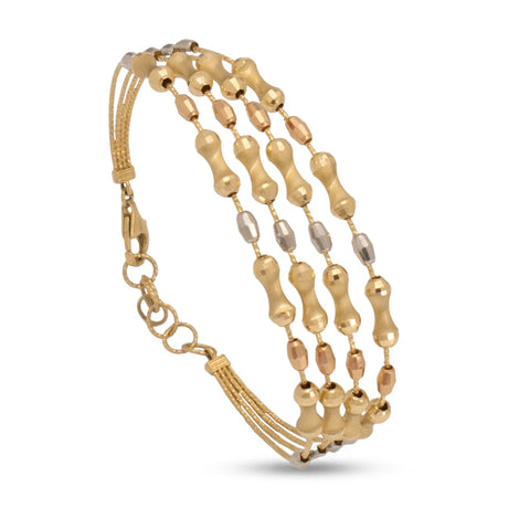 18K bracelet with Center Braided Design