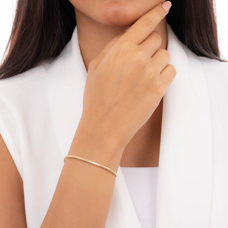 18K Gold Bracelet with Snake Design