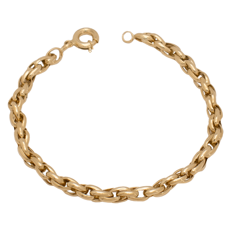 18K Gold Bracelet with Interlocking Braided Design