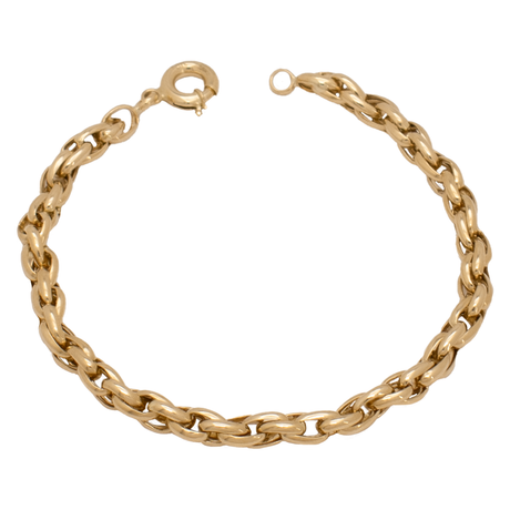 18K Gold Bracelet with Interlocking Braided Design