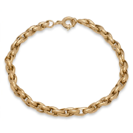 18K Chain Bracelet with Knotted Circles Design