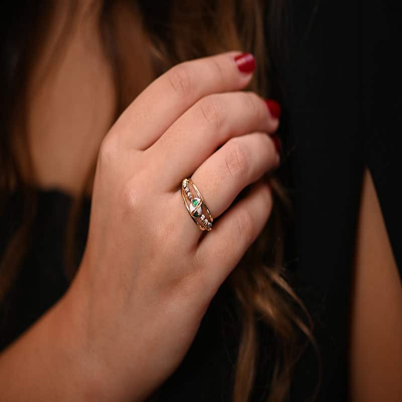 18K Gold Ring Time Machine
