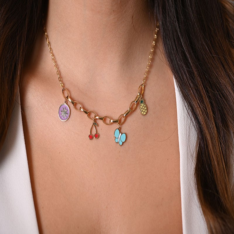 18K Gold Necklace Summer Look