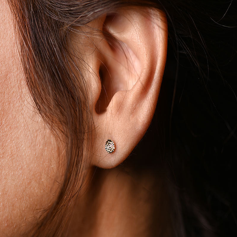 18K Gold Earrings Sunrise