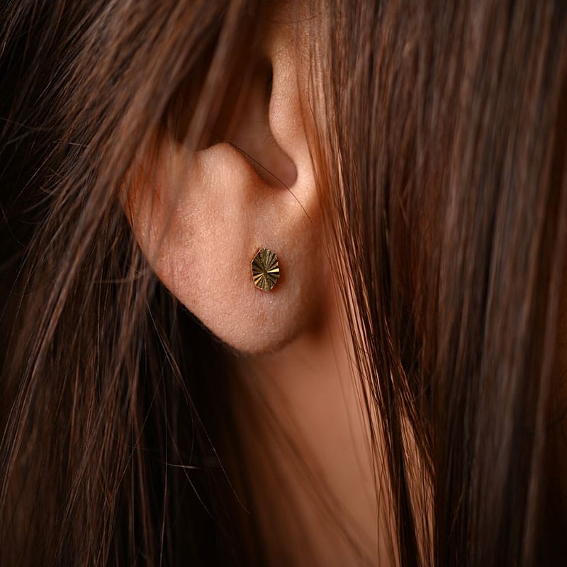 18K Gold Delicate Earrings for Girls
