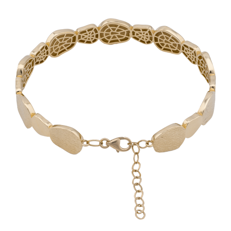 18K Gold Bracelet with Interlocking Anbac Engraving