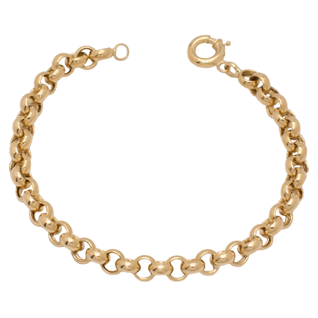 18K Gold Fluid Chain with Thin Circles Design
