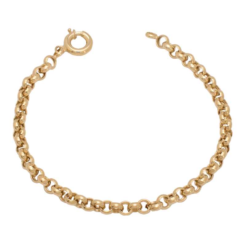18K Gold Fluid Chain with Small Circles Design