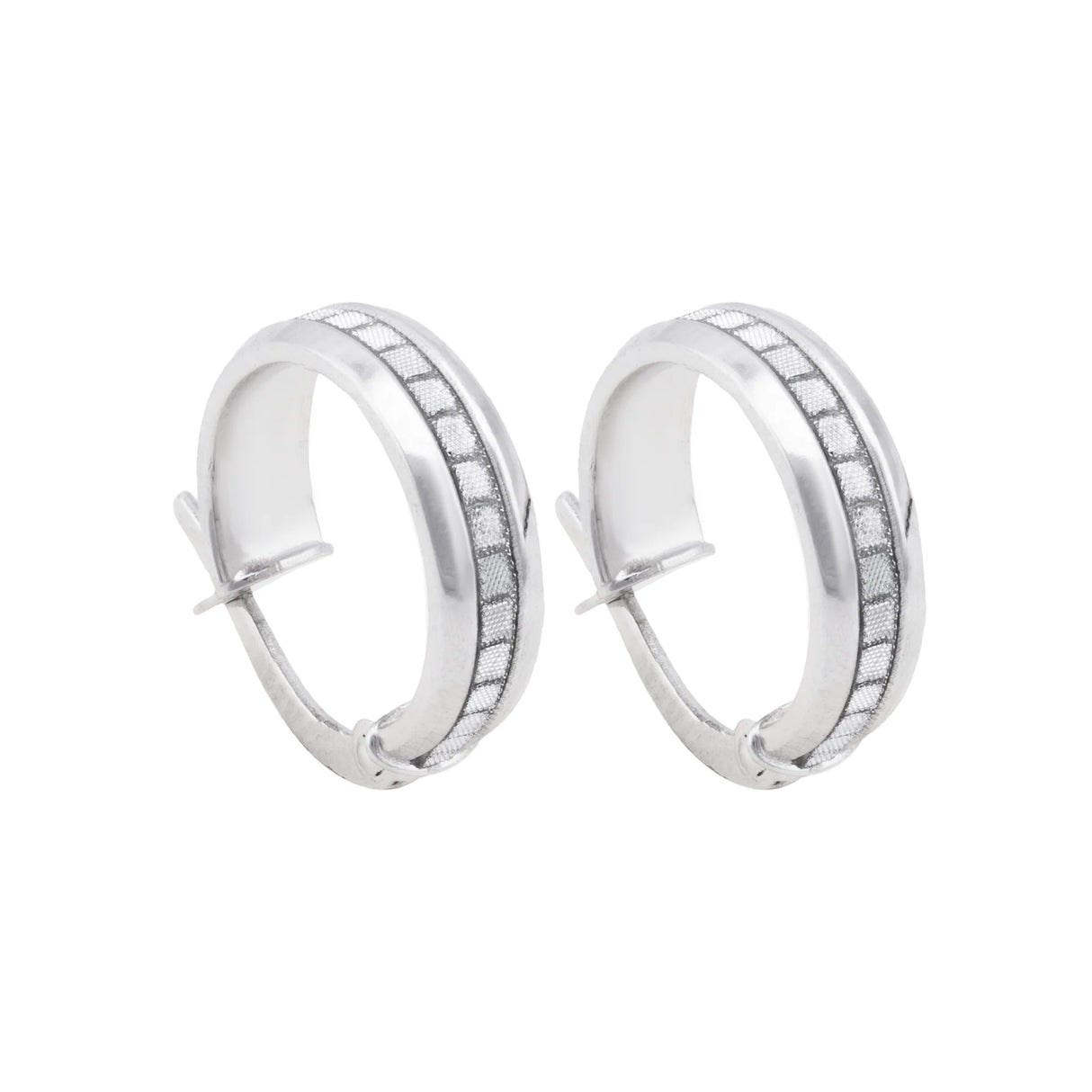 18K Gold Earrings with Circular Design