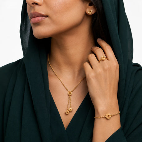 طقم تداخل ذهب عيار 18