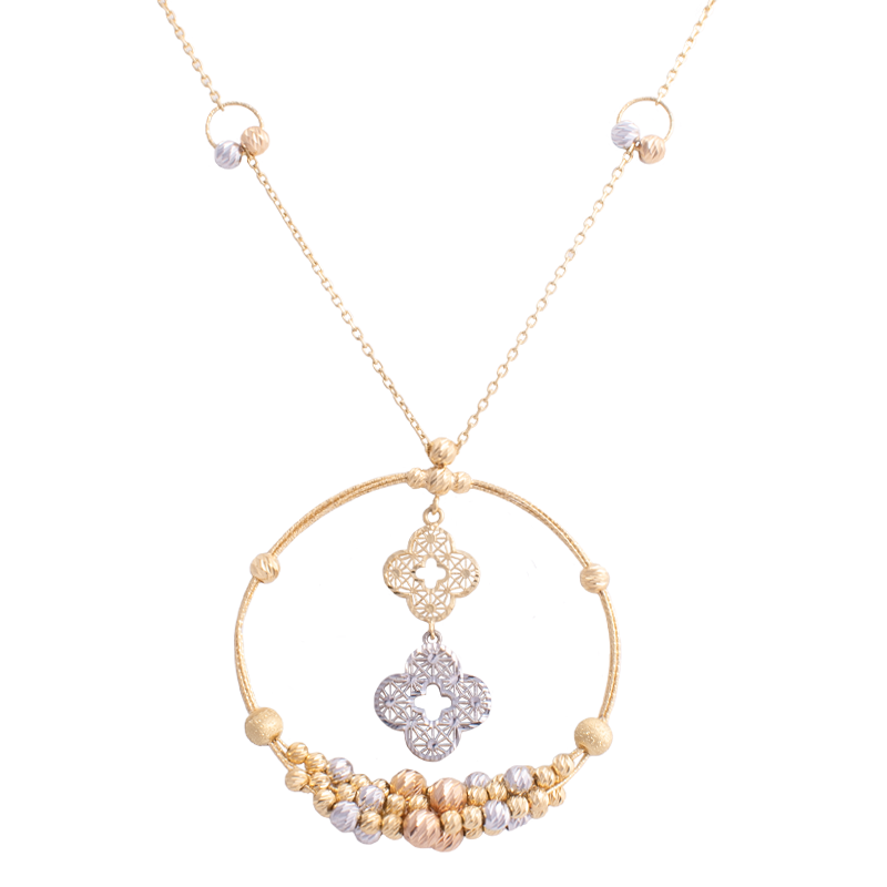 18K Gold Necklace with Ornate Design
