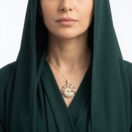 18K Gold Circular Necklace