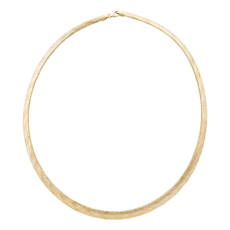 18K Gold Necklace with Wide Classic Design