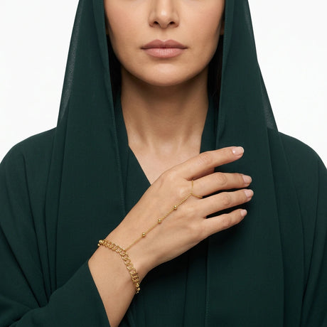 كف ذهب عيار 21 بتصميم دوائر متداخلة