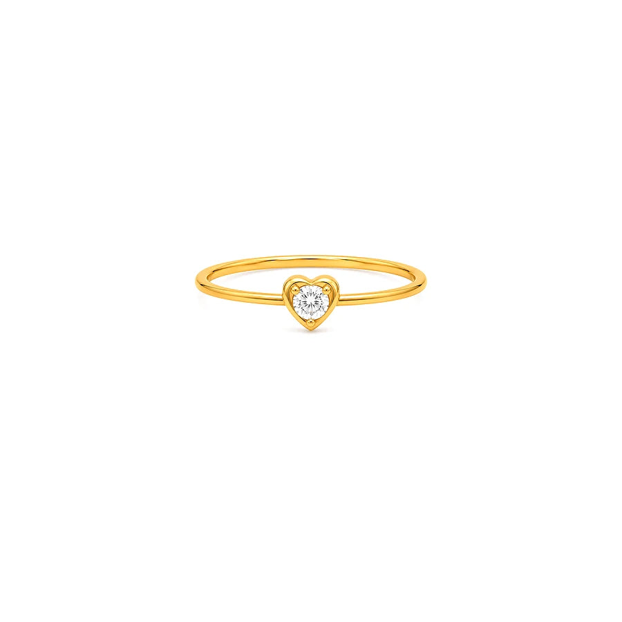 18K Gold Ring with Loving Hearts Elegant Touch Design