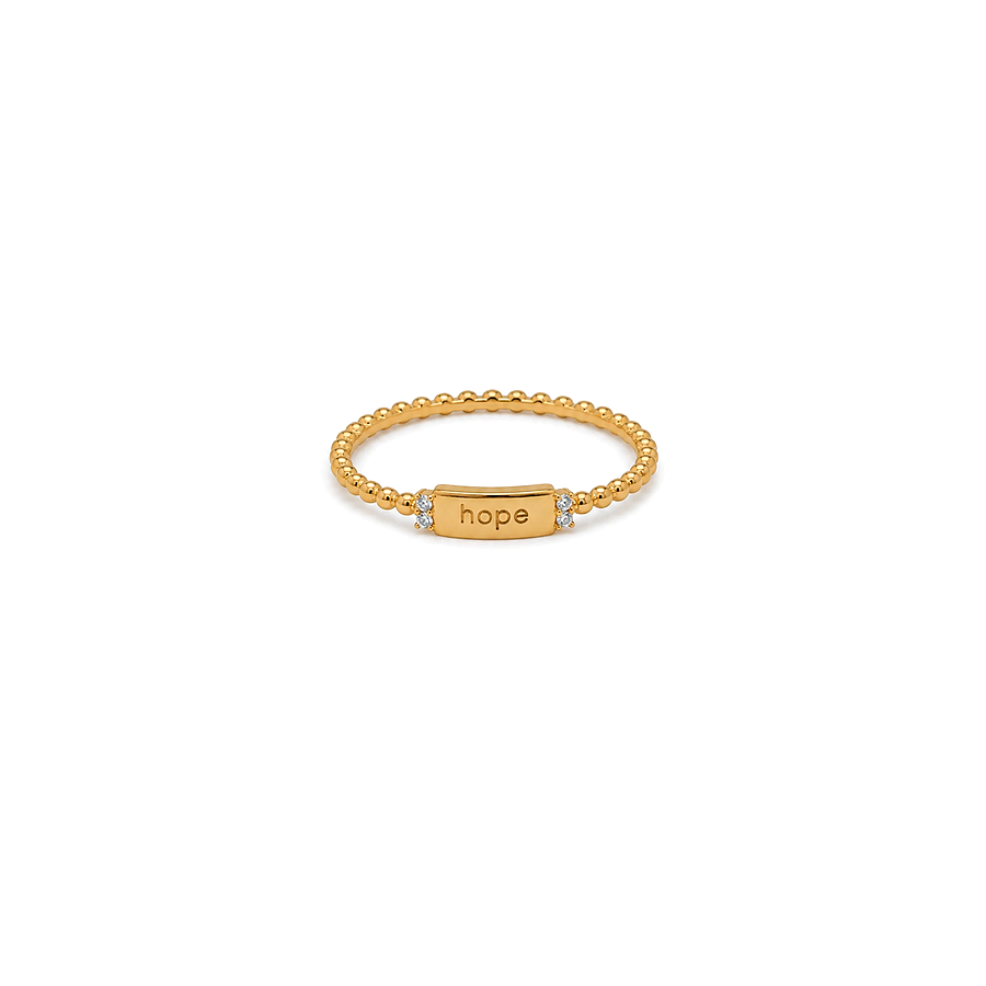 21K Gold Ring with Hope Design