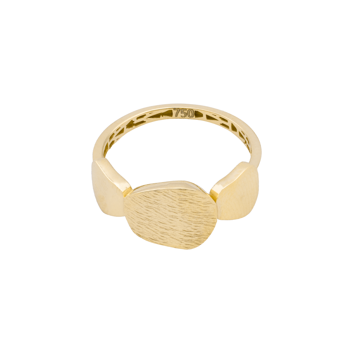 18K Gold Ring with Delicate Contemporary Design