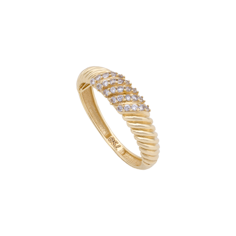 18K Gold Ring with Elegant Parallel Design