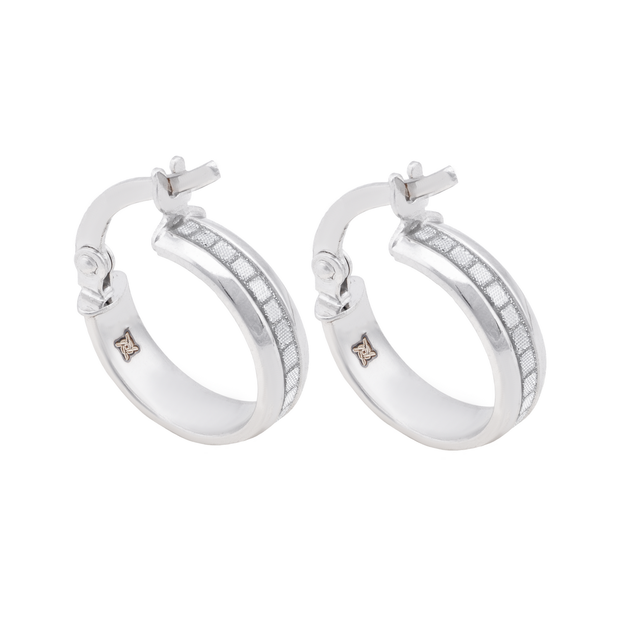 18K Gold Earrings with Circular Design