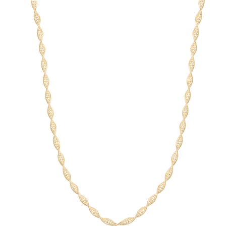 18K Gold Necklace with Harmonious Twisted Design