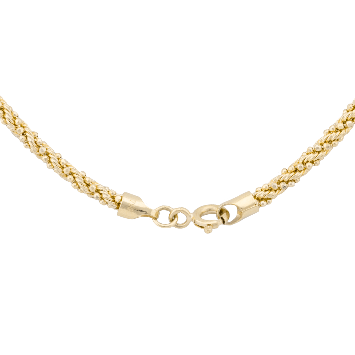 18K Gold Necklace with Braided Design