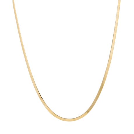 18K Gold Herringbone Necklace