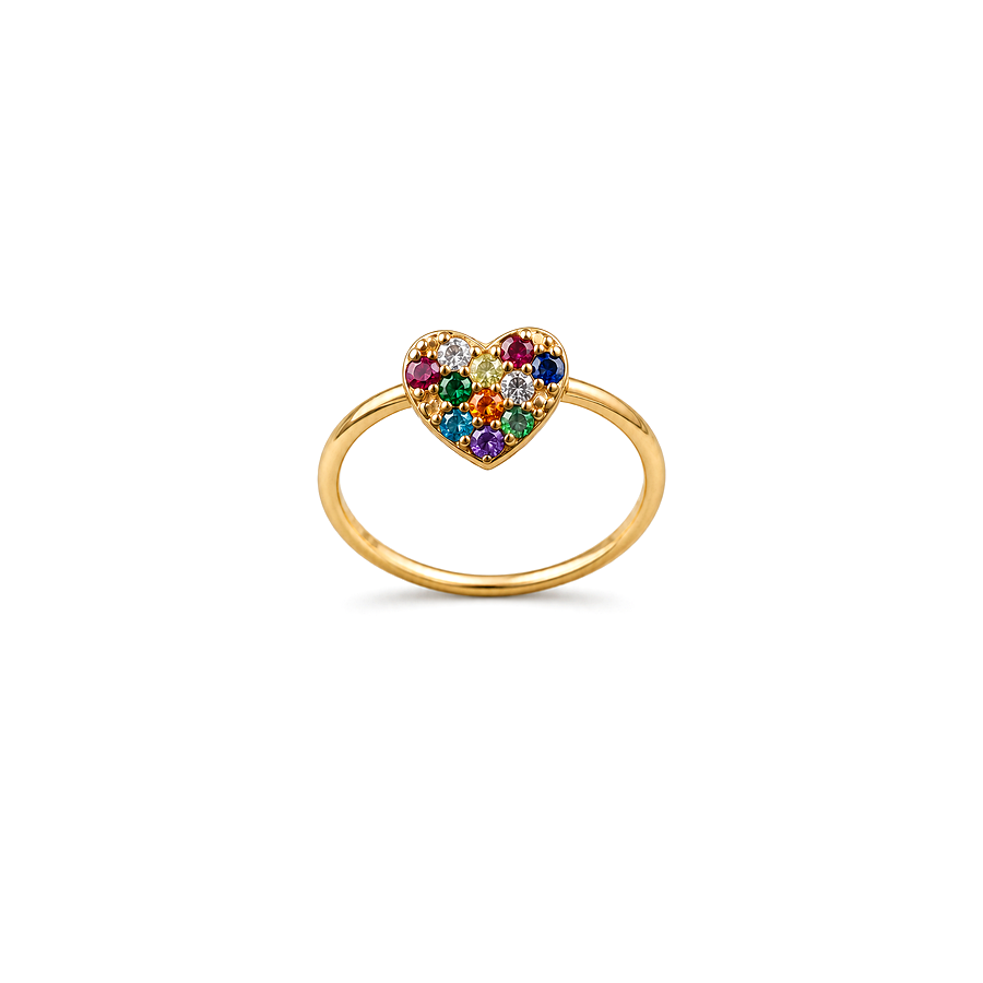 18K Gold Ring with Forever Small Design