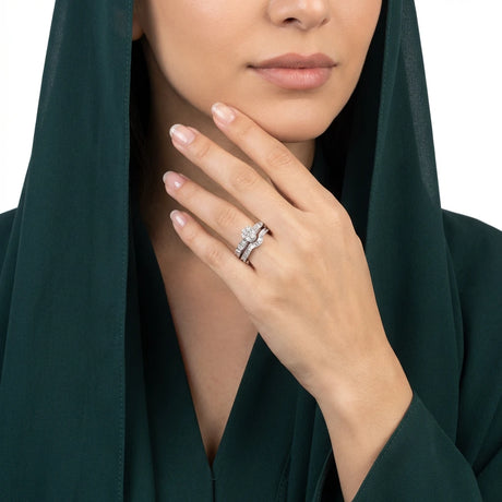 خاتم توينز الماس عيار 18