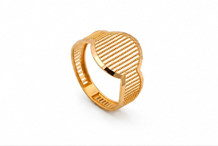 21k Gold Ring With Circle Design