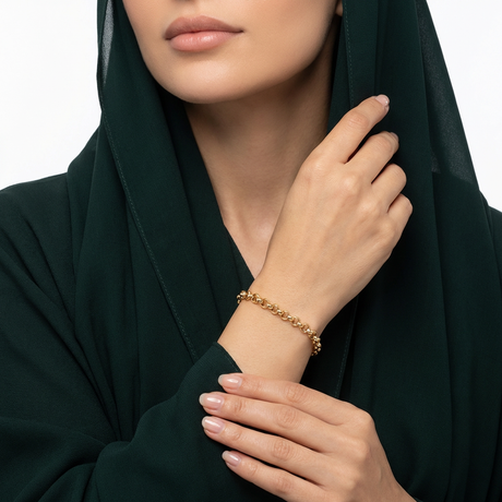انسيال ذهب عيار 18 تصميم دوائر رفيعة