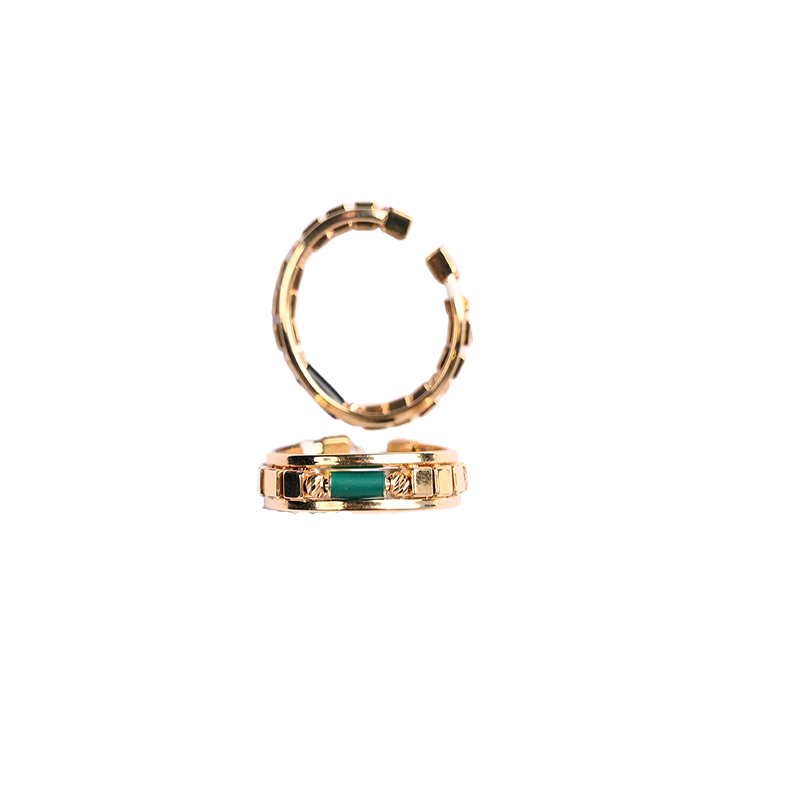18K Gold Ring with Architectural Design