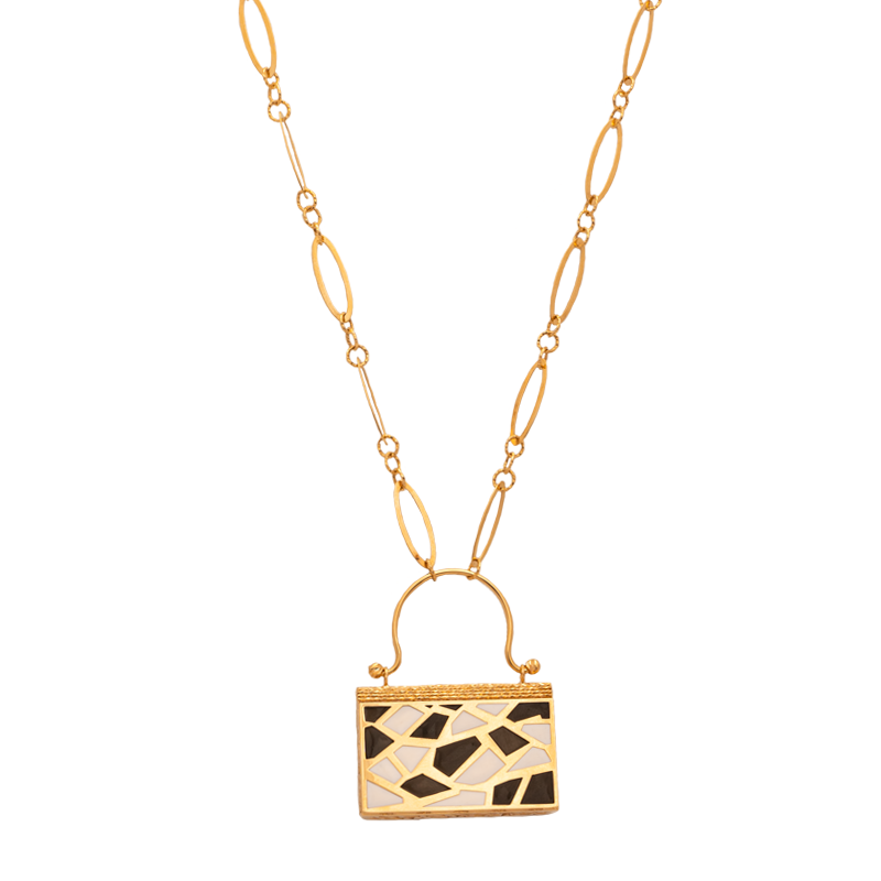 18K Gold Pendant Fashion Bag Design