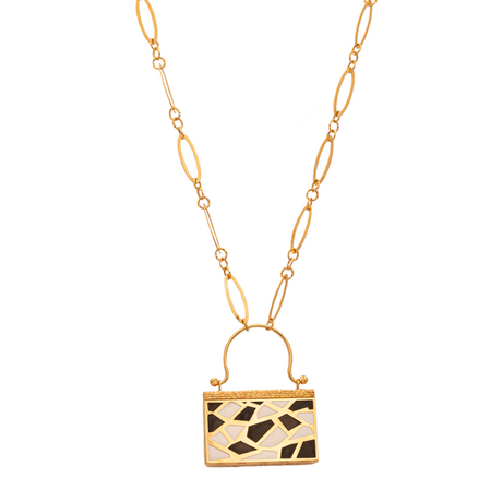 18K Gold Pendant Fashion Bag Design