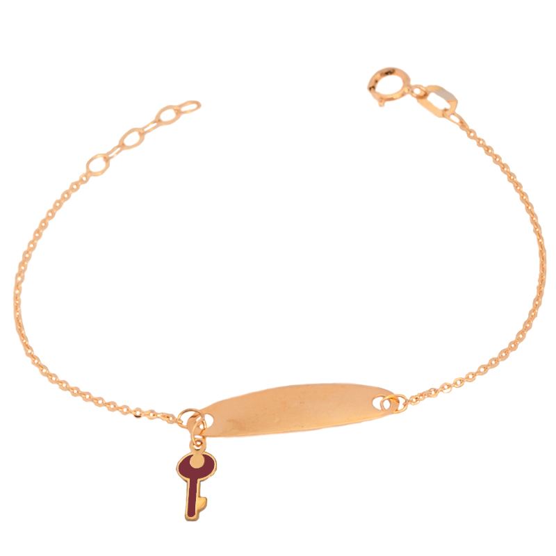 18K Gold Bracelet Key to Happiness