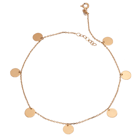 18K Gold Anklet Be Confident