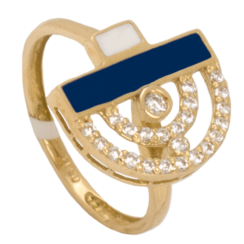 18K Gold Ring Shamsa