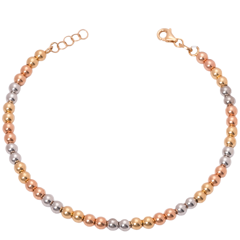 18K Gold Bracelet Symmetrical Balls