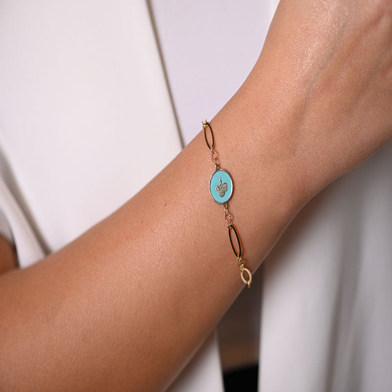 18K Gold Bracelet Clear Sky