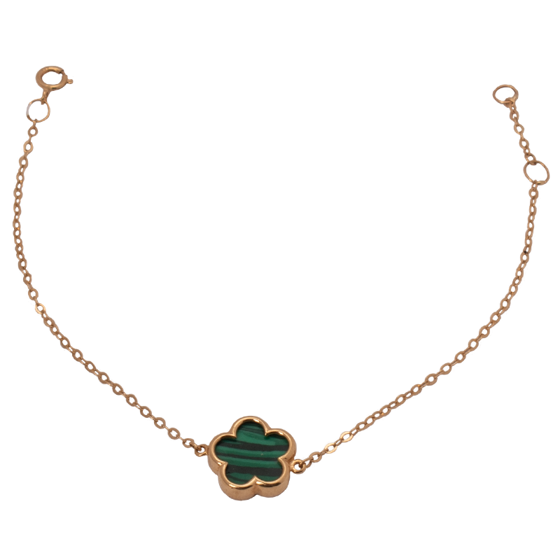 18K Gold Bracelet Calm Flower