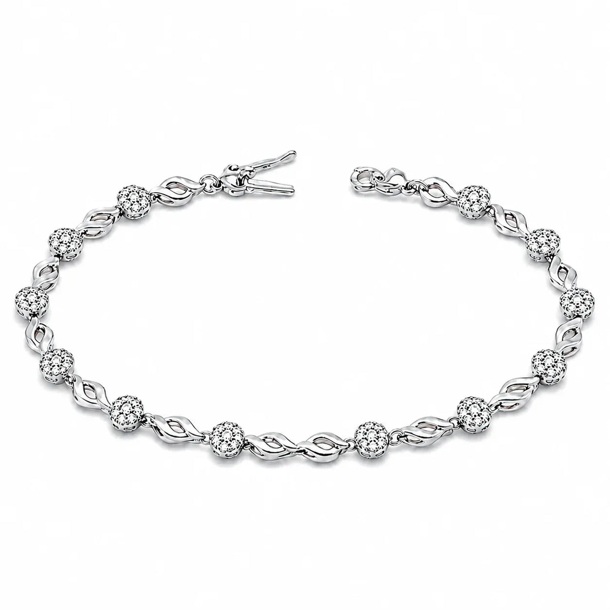 18K Diamond Bracelet Small Circles Design