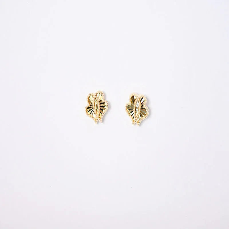 18K Gold Earrings with Happy Morning Design
