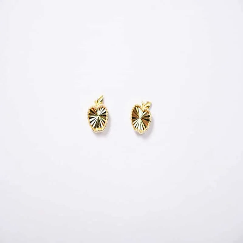 18K Gold Earrings with Fruit Happiness Design