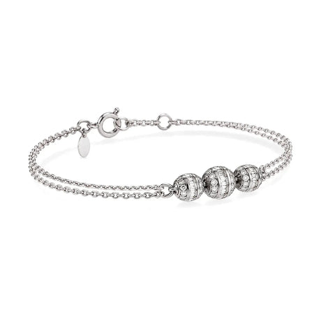 18K Diamond Bracelet With Circles Pendants